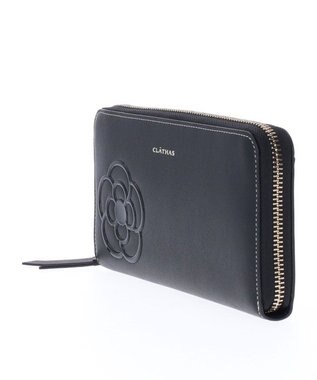 CLATHAS シストロン ラウンド長財布 ブラック