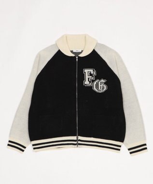 WEGO 【ユニセックス着用ITEM】グラフィックZIPニットブルゾン ブラックその他