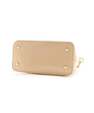 MioFIRANO スクエアエナメルハンドバッグ 2WAY　FIRANO フィラノ BEIGE