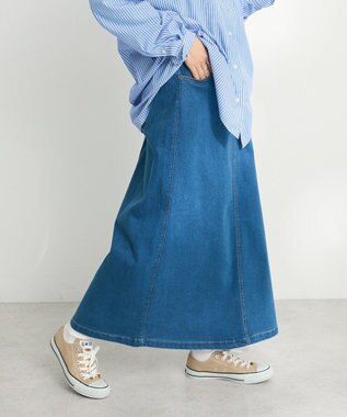 CRAFT STANDARD BOUTIQUE 裏起毛デニムＡラインスカート Blue