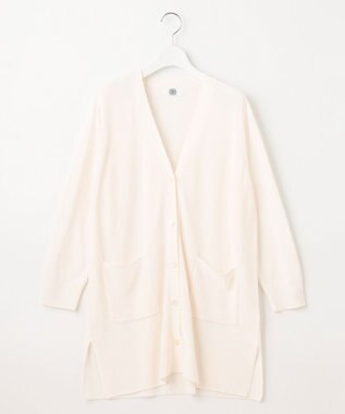 J.PRESS LADIES L 【洗える】COTTON MODAL Vネック カーディガン アイボリー系