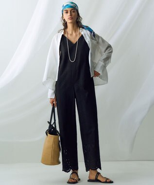 23区 L 【洗える】LIBECO クロップド シャツ ホワイト