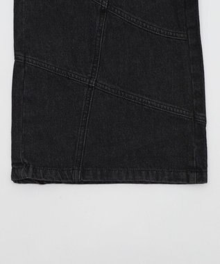 WEGO 【ユニセックス着用ITEM】スウィッチングフレアデニムパンツ デニムブラックソノタ