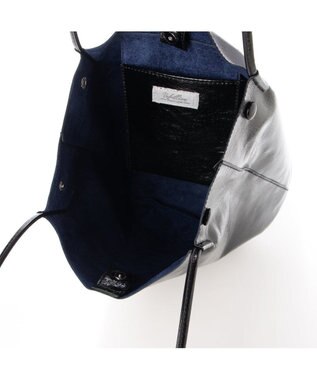 UNBILLION カシュカシュ cachecache / クラッシュメタリック肩入れバケツトートバッグ ブラック