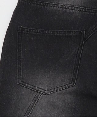 WEGO 【ユニセックス着用ITEM】スウィッチングフレアデニムパンツ デニムブラックソノタ