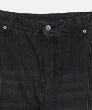 WEGO 【ユニセックス着用ITEM】スウィッチングフレアデニムパンツ デニムブラックソノタ