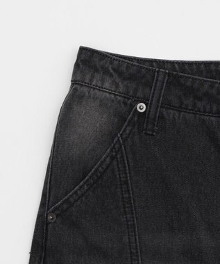 WEGO 【ユニセックス着用ITEM】スウィッチングフレアデニムパンツ デニムブラックソノタ