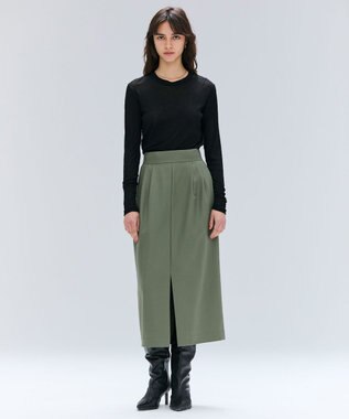 BEIGE， 【洗える】SORE / シアーコットンクルーネックカットソー Black