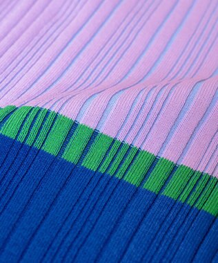 COQ CACTUS カラーブロックリブニット ライラック