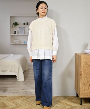 caqu modern baggy ワイドシルエットデニムパンツ USED WASH 1year