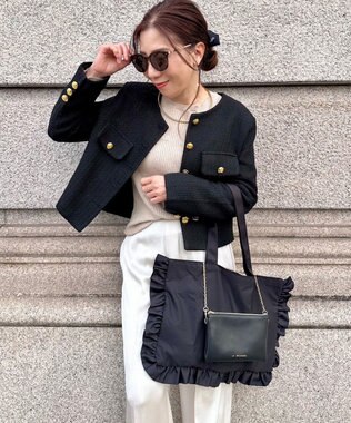 LA BAGAGERIE LA BAGAGERIE×chiyo ポーチ付きフリルエコバッグ