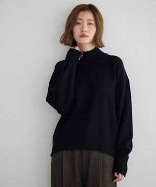 YECCA VECCA ワイドリブニット Black