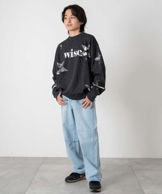 WEGO 【キッズITEM】イージーバレルレッグデニムパンツ（JUNIOR） デニム淡色