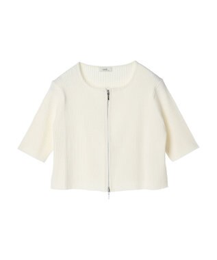 earth music&ecology ダブルジップカーディガン Ivory