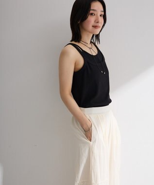 Green Parks 【適ON】レイヤードタンクトップ Black