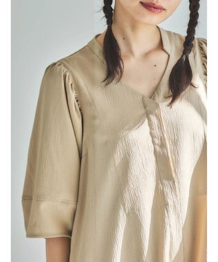 Green Parks ■ＥＳＣＡＲ　ランタンスリーブシャツワンピース Beige