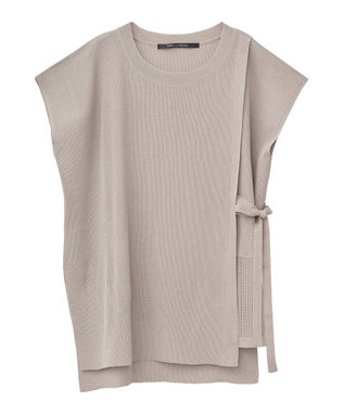 YECCA VECCA メッシュ編みレイヤードニット Green