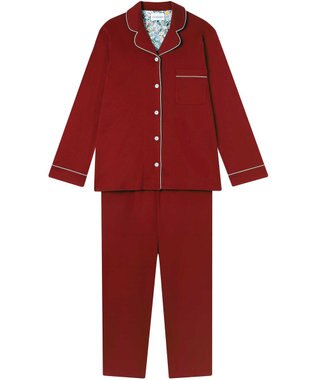 une nana cool 【綿100%】60/1 シルケットスムース 長袖開襟 MADE WITH LIBERTY FABRIC