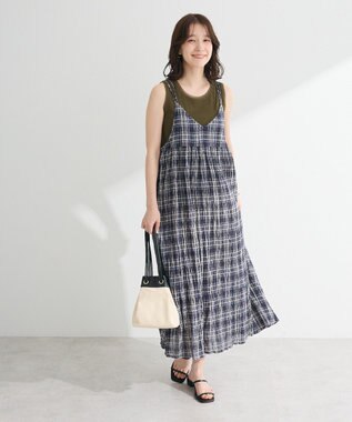 Green Parks チュールドッキングタンクトップ Khaki