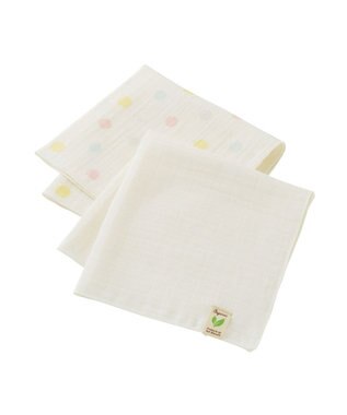 MIKI HOUSE HOT BISCUITS ガーゼハンカチセット(2枚セット) アイボリー
