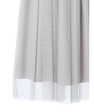 YECCA VECCA ラメチュールギャザースカート Light Gray
