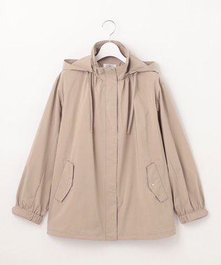 J.PRESS LADIES L 【洗える・撥水】マイクロタフタ フーデッド ショート コート モカ系