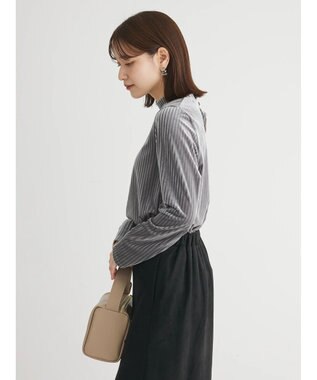 Green Parks ・ＳＵＧＡＲ　ＳＰＯＯＮ　ベロアストライプハイネック Gray