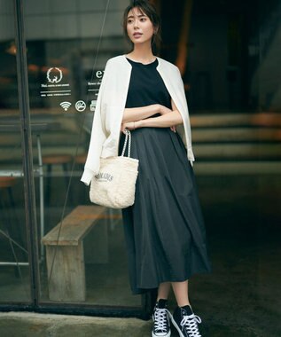 23区 【洗える/好評につき新色追加】レーヨンポリエステルストレッチ プルオーバー ニット ブラック系