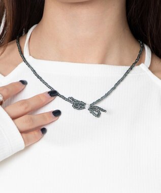 WEGO Lカラービーズリボンネックレス