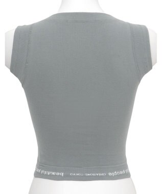 WACOAL MEN レディース <beautiful people>コラボ タンクトップ ボクサートップス ワンサイズ（S-L） オーガニック綿混 立体成型 肩幅：狭め ネック深さ：あさめ WL8001 /ワコールメン グレー