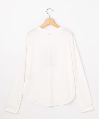 組曲 【加藤ローサさん着用】プリントロング Tシャツ ロゴホワイト系