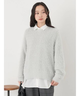 earth music&ecology ゆるモヘアライクレースニット