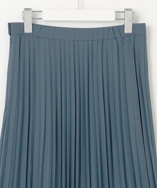 J.PRESS LADIES L 【洗える】ノルディス2wayジョーゼット プリーツ スカート ブルーグレー系