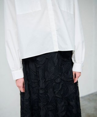 GRACE CONTINENTAL ケミカルリーフスカート ブラック