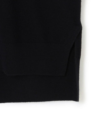 ICB 【新色追加】ソフトカシミヤミックス クルーネックニット ブラック［トープ配色］