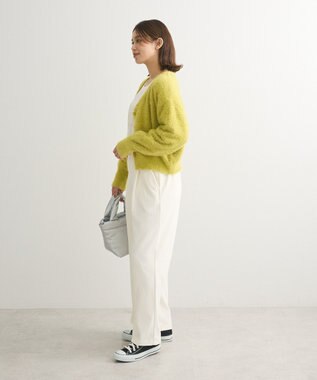 Green Parks ラメシャギーニットカーディガン Light Green