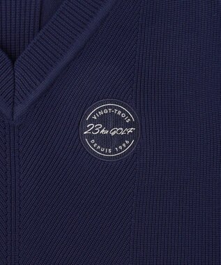 23区GOLF 【MEN/キングサイズ】【ウォッシャブル】ニット ベスト ネイビー系