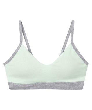 une nana cool 綿ベア天竺 カラーブロッキング ノンワイヤーブラジャー ME