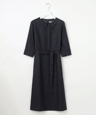 J.PRESS LADIES L OXIJEWEL ストレッチ ワンピース ネイビー系