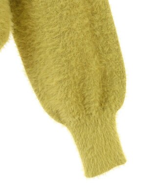 Green Parks ラメシャギーニットカーディガン Light Green