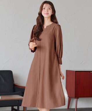 M HLリネンシャツワンピース コットンリネンロングシャツワンピース/洗える(ブラウス・シャツ