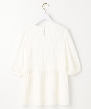 ANY SIS S 【洗える】ジャガードペプラム ブラウス オフ