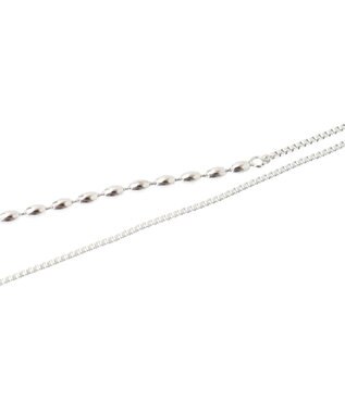 AMERICAN HOLIC ステンレススクリューメタルネックレス Silver