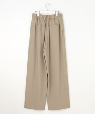 自由区 S 【セットアップ対応】リネンストレッチワイド パンツ カーキ