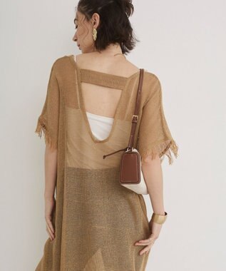 WEGO 【ANGIE VINTAGE】メッシュジレワンピース ベージュ
