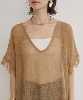 WEGO 【ANGIE VINTAGE】メッシュジレワンピース ベージュ