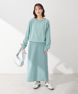 Green Parks ピグメントＩラインスウェットスカート Light Blue