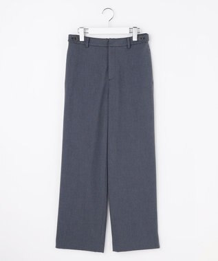 J.PRESS LADIES S 2way thermo サキソニー ストレート パンツ ネイビーシャンブレー系