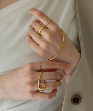 Phoebe 〈金属アレルギー対応〉ドットリング　ゴールド　ステンレス ゴールド