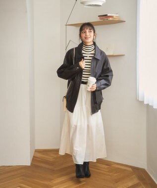 WEGO ヴィンテージライクFレザーブルゾン ダークブラウン